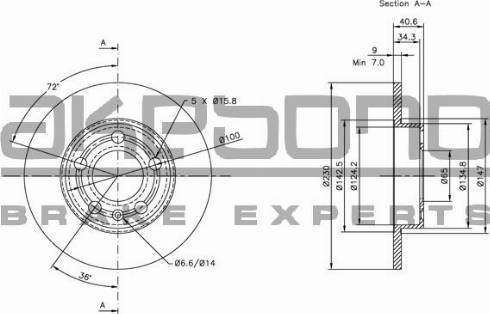 Akebono BN-0004 - Discofreno autozon.pro