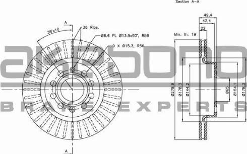 Akebono BN-0006 - Discofreno autozon.pro