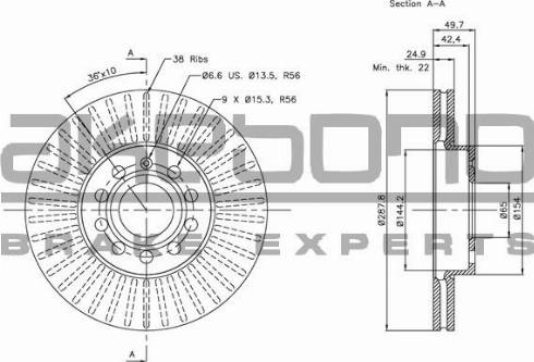 Akebono BN-0001 - Discofreno autozon.pro