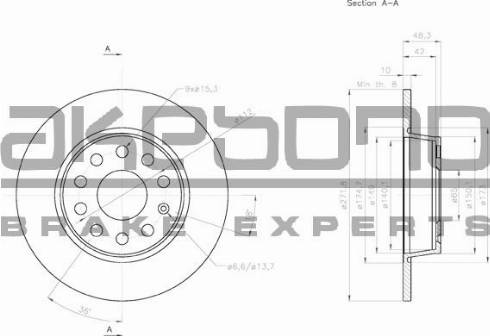 Akebono BN-0008 - Discofreno autozon.pro