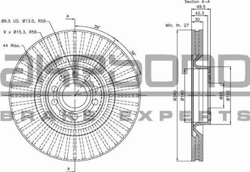 Akebono BN-0015 - Discofreno autozon.pro