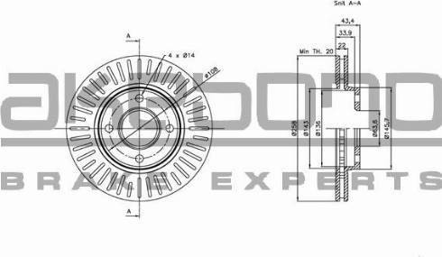 Akebono BN-0016E - Discofreno autozon.pro