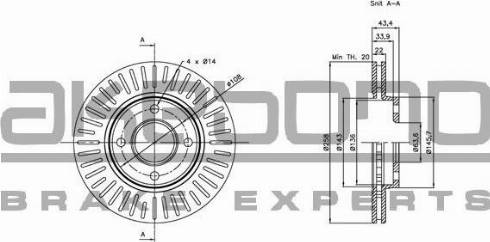 Akebono BN-0016 - Discofreno autozon.pro