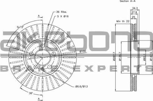 Akebono BN-0010 - Discofreno autozon.pro