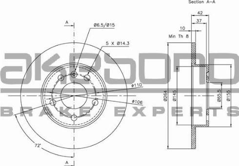 Akebono BN-0011 - Discofreno autozon.pro