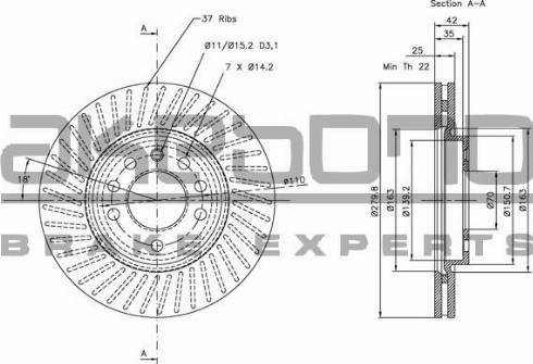 Akebono BN-0013 - Discofreno autozon.pro