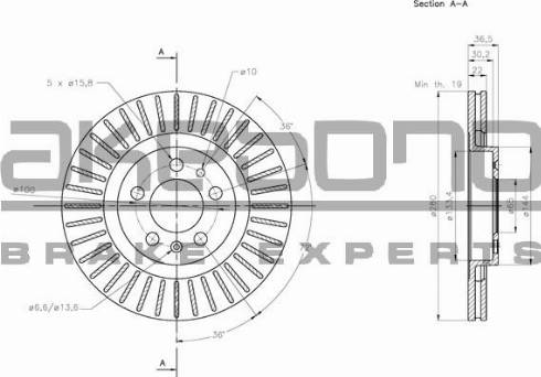 Akebono BN-0012 - Discofreno autozon.pro