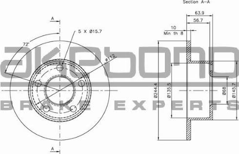 Akebono BN-0039 - Discofreno autozon.pro