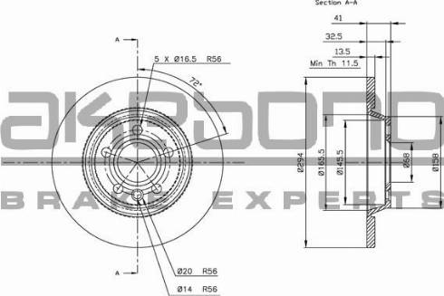 Akebono BN-0038 - Discofreno autozon.pro