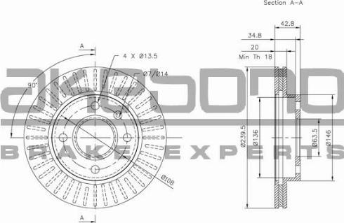 Akebono BN-0032 - Discofreno autozon.pro