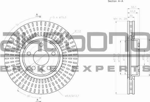 Akebono BN-0029E - Discofreno autozon.pro