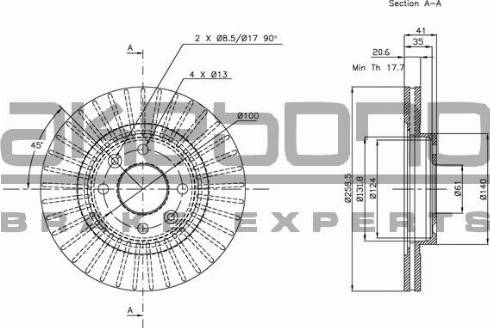 Akebono BN-0025 - Discofreno autozon.pro