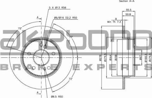 Akebono BN-0026 - Discofreno autozon.pro