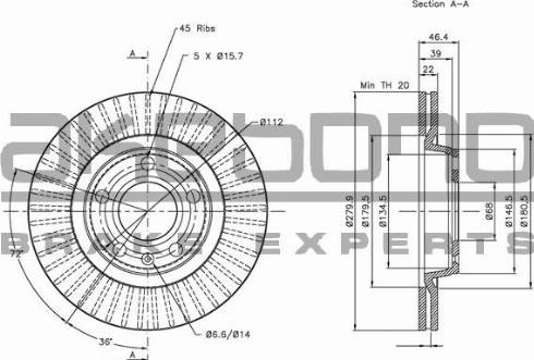 Akebono BN-0020 - Discofreno autozon.pro