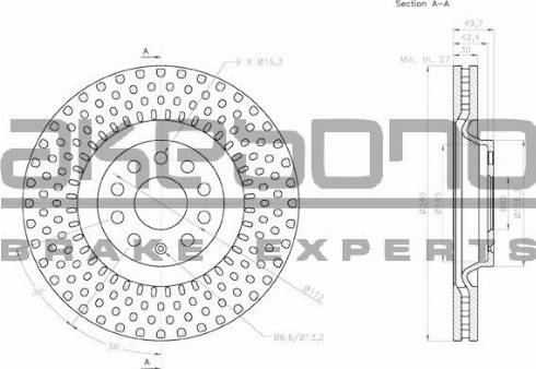 Akebono BN-0022 - Discofreno autozon.pro