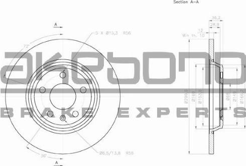 Akebono BN-0027 - Discofreno autozon.pro