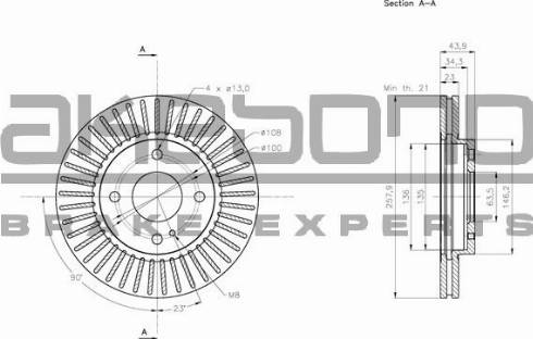 Akebono BN-0074E - Discofreno autozon.pro