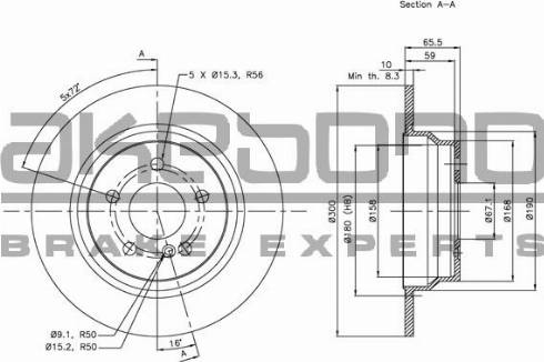 Akebono BN-0070 - Discofreno autozon.pro