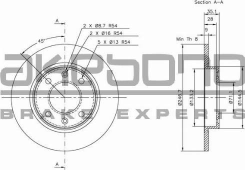 Akebono BN-0072 - Discofreno autozon.pro