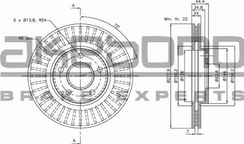 Akebono BN-0195 - Discofreno autozon.pro