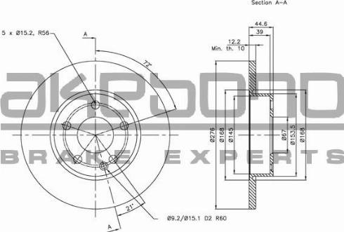 Akebono BN-0190 - Discofreno autozon.pro