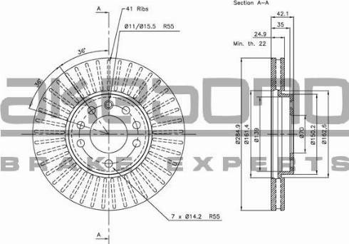 Akebono BN-0192 - Discofreno autozon.pro