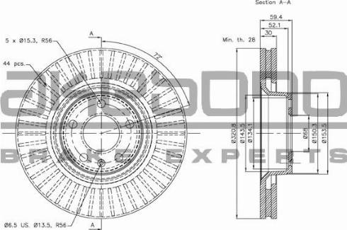 Akebono BN-0140 - Discofreno autozon.pro