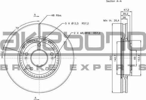 Akebono BN-0141 - Discofreno autozon.pro