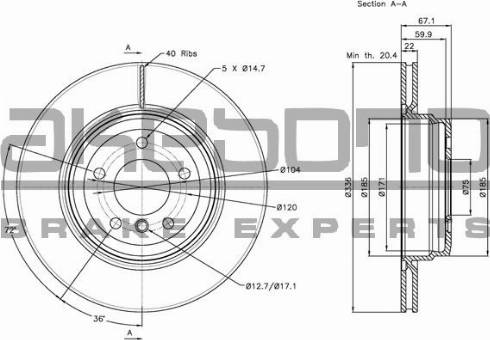 Akebono BN-0148 - Discofreno autozon.pro