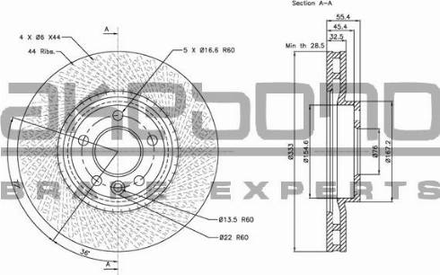 Akebono BN-0147 - Discofreno autozon.pro