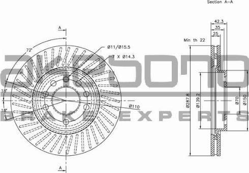 Akebono BN-0154 - Discofreno autozon.pro