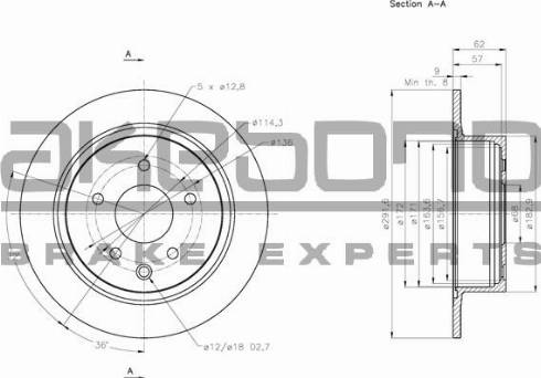 Akebono BN-0156 - Discofreno autozon.pro