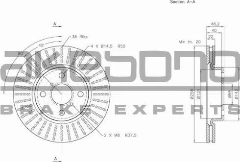 Akebono BN-0151 - Discofreno autozon.pro