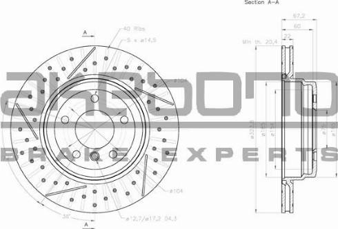 Akebono BN-0158 - Discofreno autozon.pro