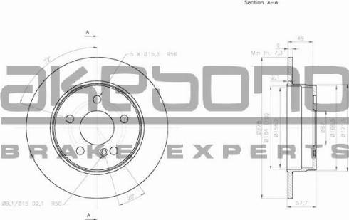 Akebono BN-0165 - Discofreno autozon.pro