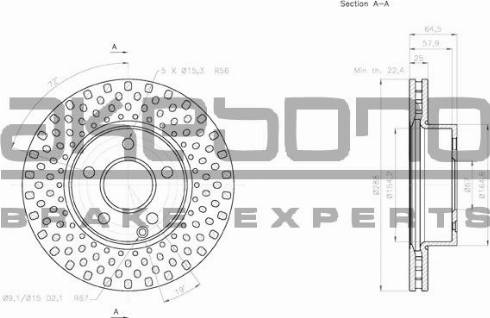 Akebono BN-0166E - Discofreno autozon.pro