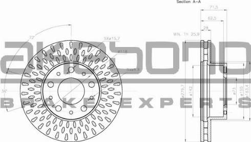 Akebono BN-0168 - Discofreno autozon.pro