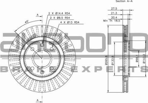 Akebono BN-0105 - Discofreno autozon.pro