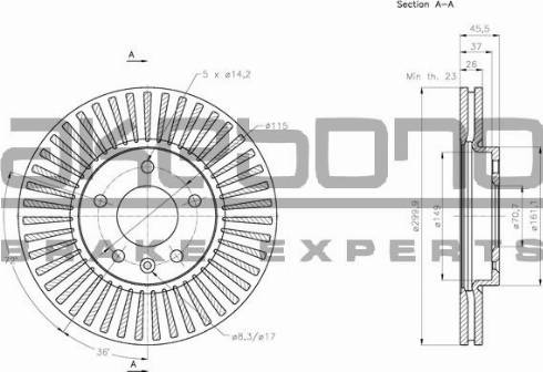 Akebono BN-0100 - Discofreno autozon.pro