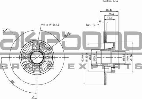 Akebono BN-0101 - Discofreno autozon.pro