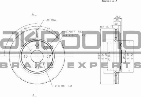 Akebono BN-0108 - Discofreno autozon.pro