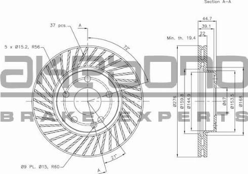 Akebono BN-0103 - Discofreno autozon.pro