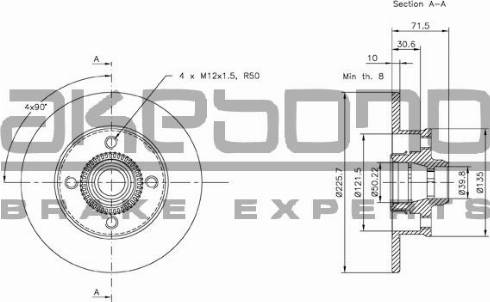 Akebono BN-0119 - Discofreno autozon.pro