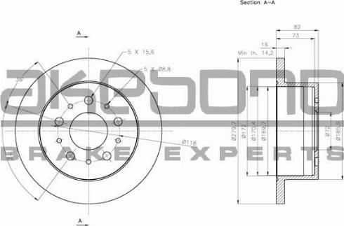 Akebono BN-0181 - Discofreno autozon.pro