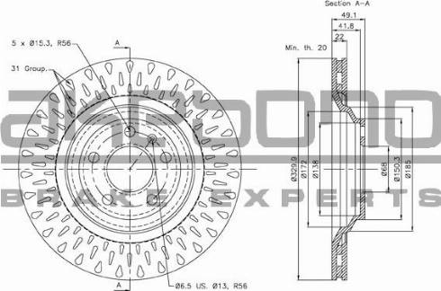 Akebono BN-0183 - Discofreno autozon.pro