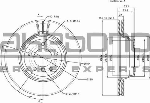 Akebono BN-0133 - Discofreno autozon.pro