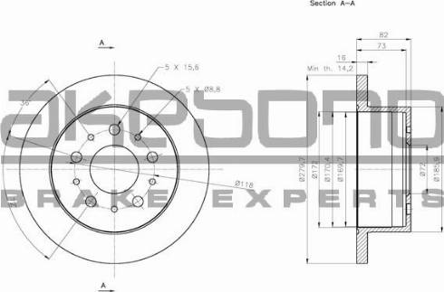 Akebono BN-0125 - Discofreno autozon.pro