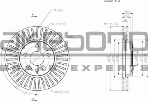 Akebono BN-0121 - Discofreno autozon.pro