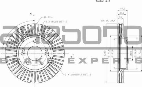 Akebono BN-0123 - Discofreno autozon.pro