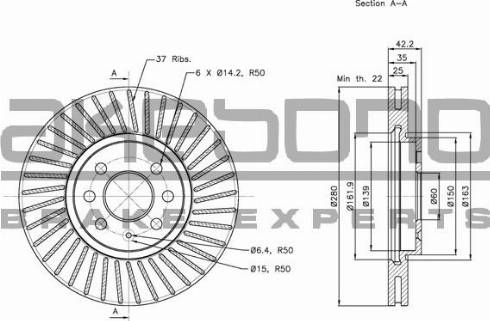 Akebono BN-0122 - Discofreno autozon.pro